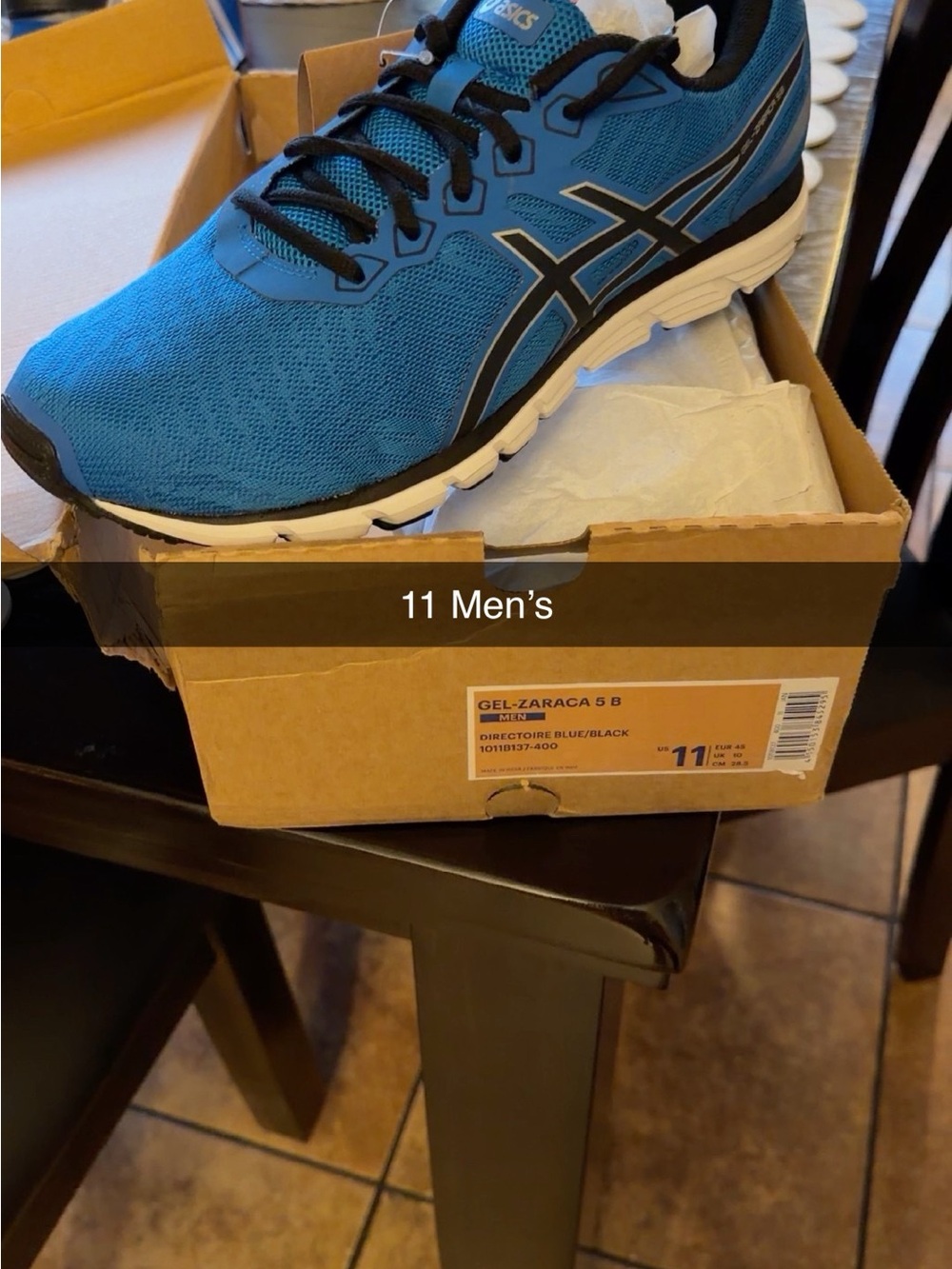 ASICS Gel-Zaraca 5 Men’s Running Shoes in Blue and Black